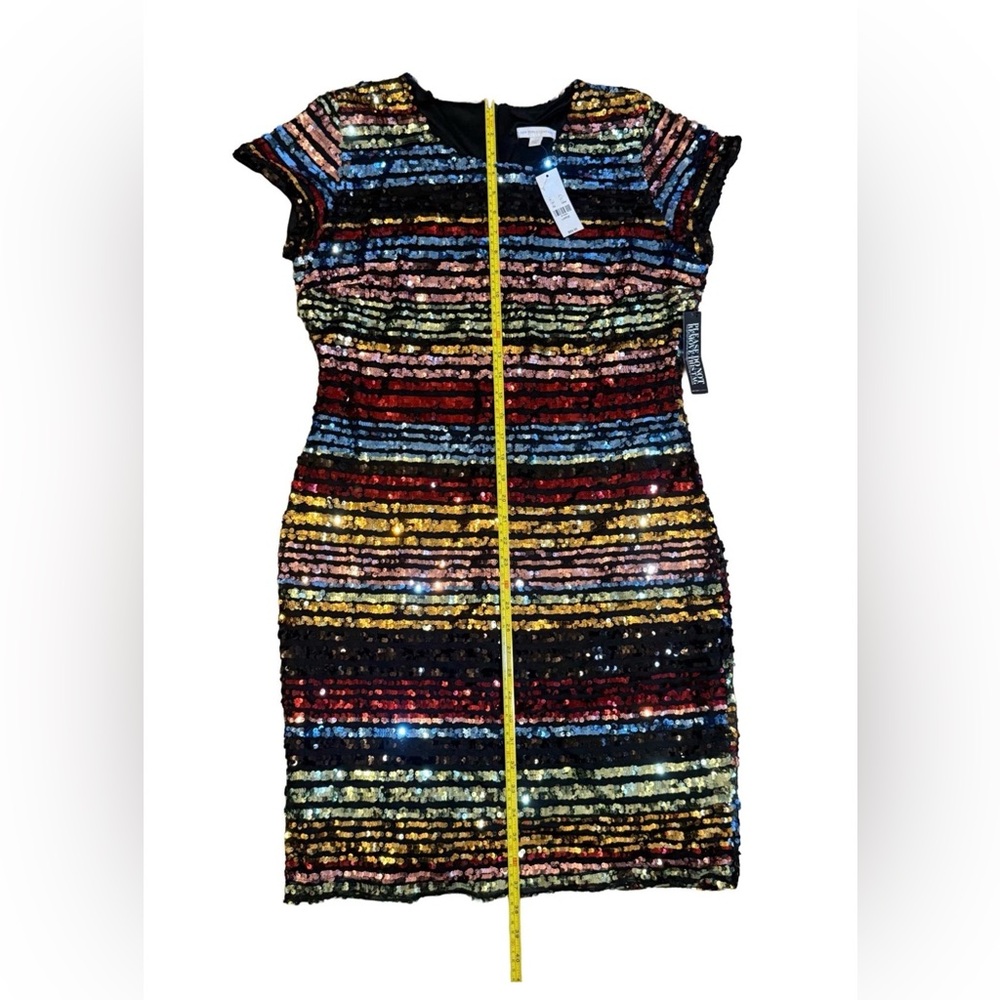 NWT NEW YORK & CO Women’s Glam Multicolored Sequin Cocktail Party Dress, Sz L - Picture 6 of 7